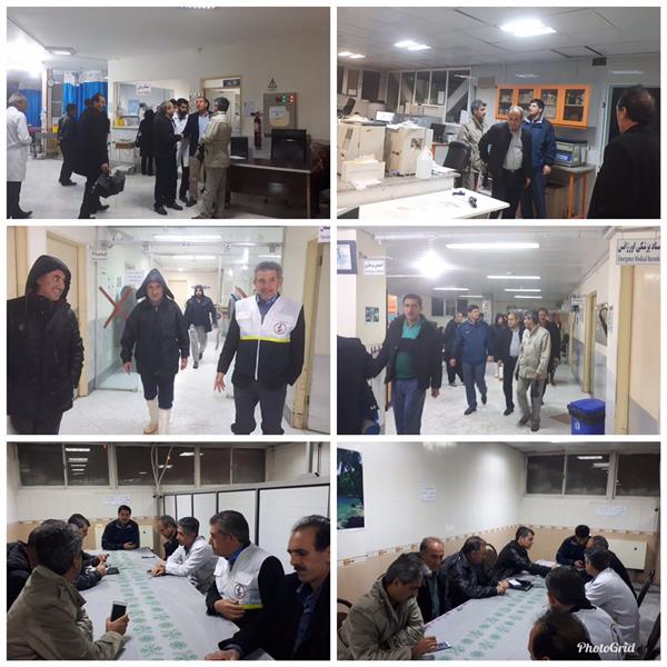 باتوجه به بارش های شدیدوامکان آبگرفتگی دادستان از بیمارستان امام خمینی(ره)  بازدید کرد